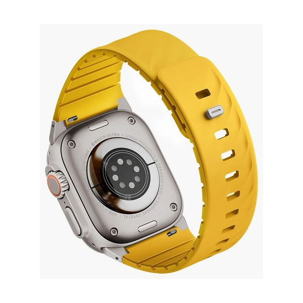 Uniq Fluo Magnetic Apple Watch Strap With Connector - Golden Yellow