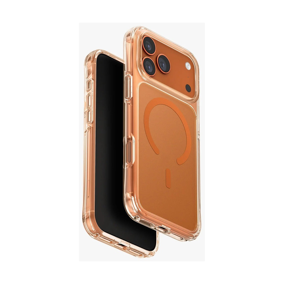 Uniq Hybrid Iphone 17 Pro Max Magclick Charging Lifepro Xtreme - Frost Clear/Volt Orange