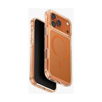 Uniq Hybrid Iphone 17 Pro Max Magclick Charging Lifepro Xtreme - Frost Clear/Volt Orange