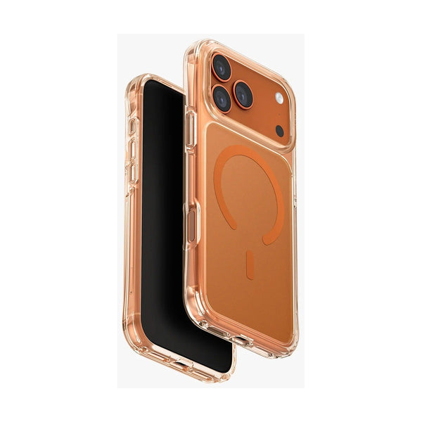 Uniq Hybrid Iphone 17 Pro Max Magclick Charging Lifepro Xtreme - Frost Clear/Volt Orange