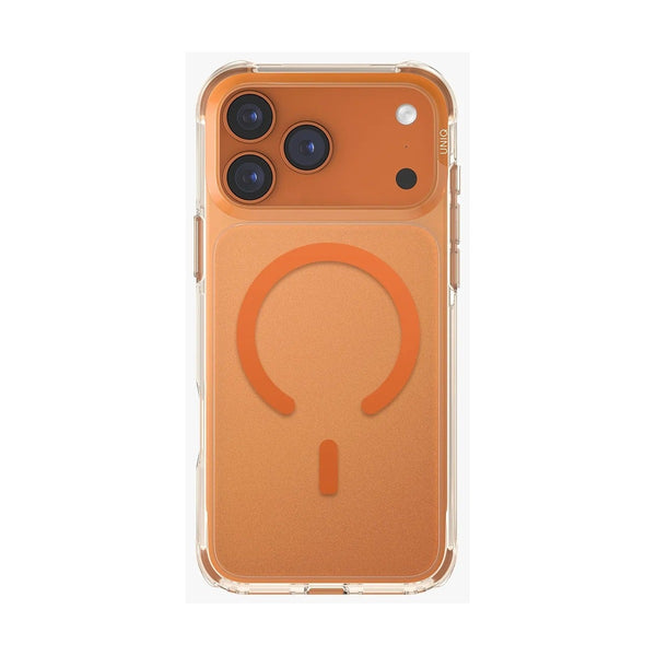 Uniq Hybrid Iphone 17 Pro Max Magclick Charging Lifepro Xtreme - Frost Clear/Volt Orange