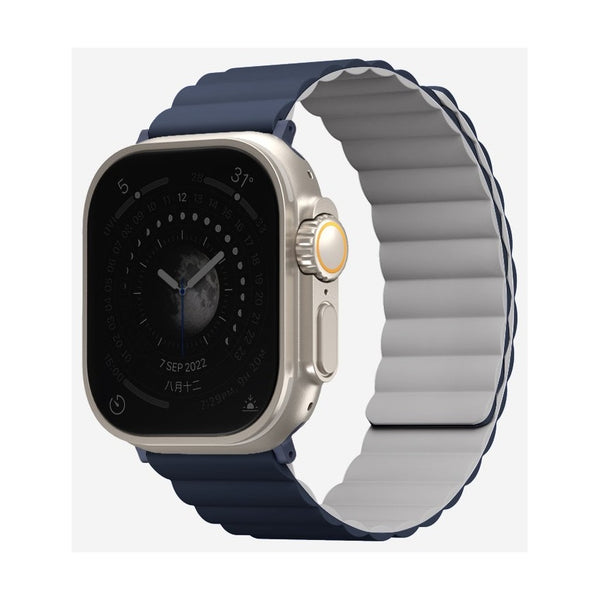 Uniq Revix Reversible Magnetic Apple Watch Strap - (Storm Blue/ Chalk Grey)