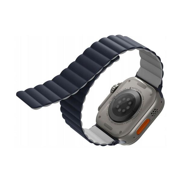 Uniq Revix Reversible Magnetic Apple Watch Strap - (Storm Blue/ Chalk Grey)