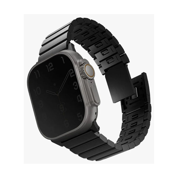Uniq Strova Mag Apple Watch Self-Adjustable Steel Link Band - Midnight