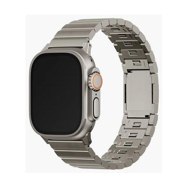 Uniq Strova Mag Apple Watch Self-Adjustable Steel Link Band - Titanium