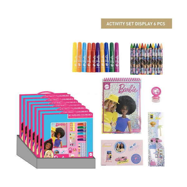 Cerda - Colouring Stationery Set Display Barbie