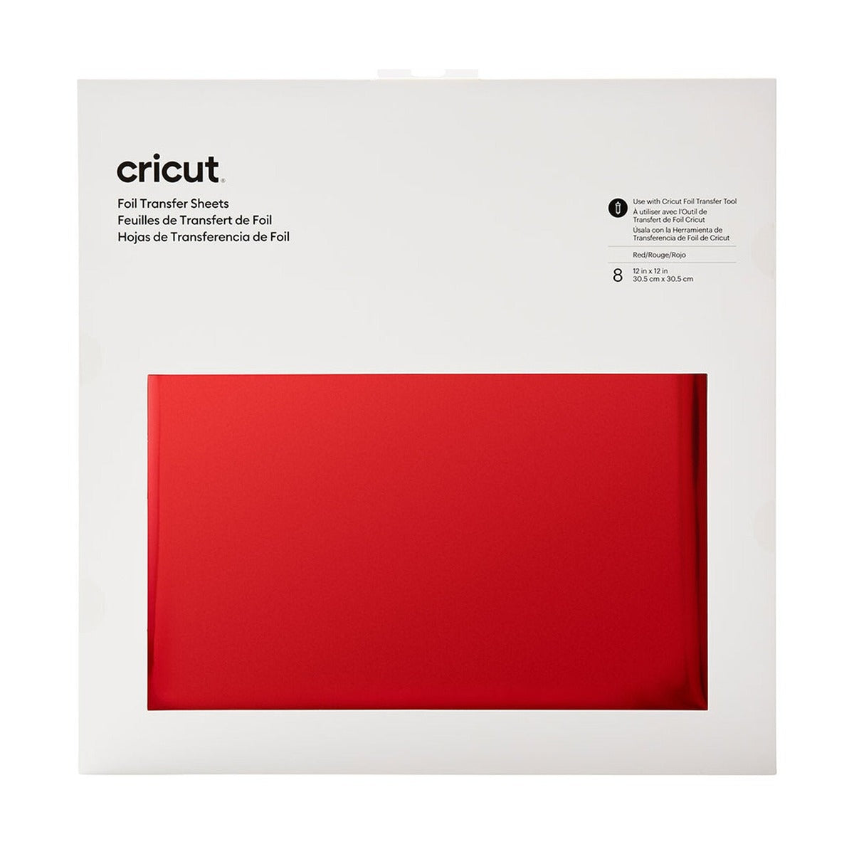 Cricut Transfer Foil Sheets 30x30cm 8 sheets (أحمر)