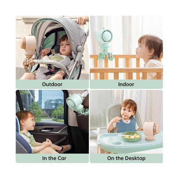 Portable Fan Jisu Life Stroller Fan Life2 (4000Mah) - Green