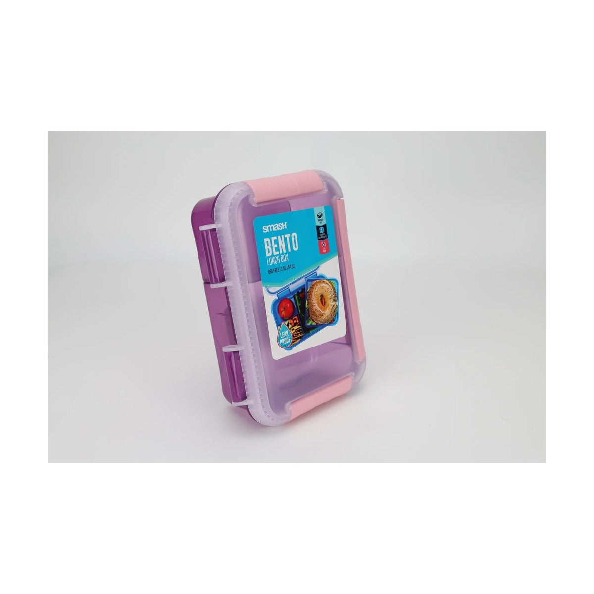 Smash PP Bento Safe Pink - Sealed Polypropylene Lunch Box