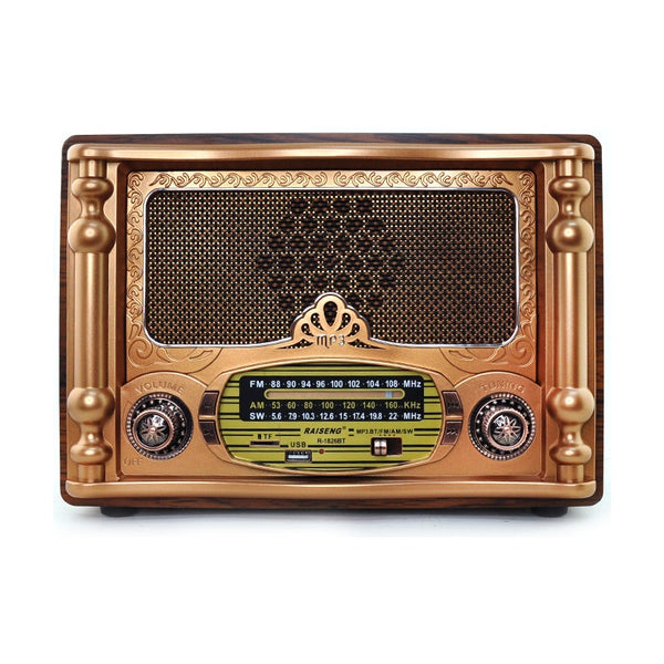Anbernic - Raiseng Retro AM FM SW Radio 3 Band Portable Radio Rechargeable Home Audio Speaker
