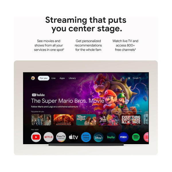 Google Tv Streamer 4K - Fast Streaming Device in 4K HDR - 32 GB of Storage - Porcelain