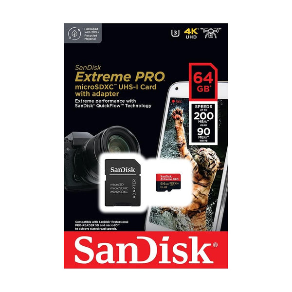 Sandisk Micro SD 64Gb Extreme Pro Sdsqxcu - 064G- Gn6Ma