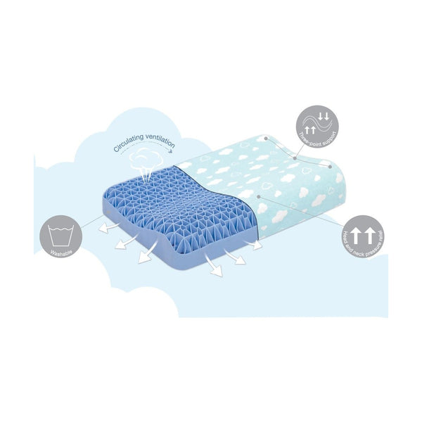 ARMN PEDIC - WASHABLE SILICONE KIDS PILLOW - Blue