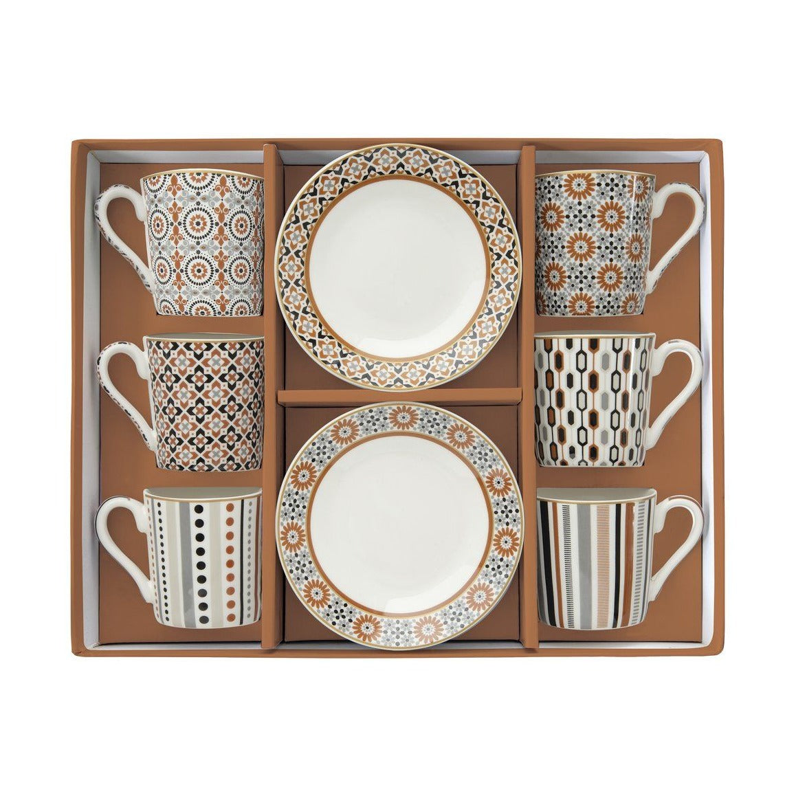 Easy Life - GEOETHNIC 12PC COFF.CUP&SAUCER SET 100ML W/BOX - GEOE