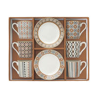 Easy Life - GEOETHNIC 12PC COFF.CUP&SAUCER SET 100ML W/BOX - GEOE