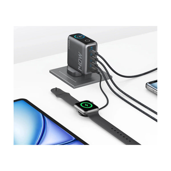 Anker - Charger (140W, 4-Port, PD 3.1) with USB-C Cable - Dark Gray