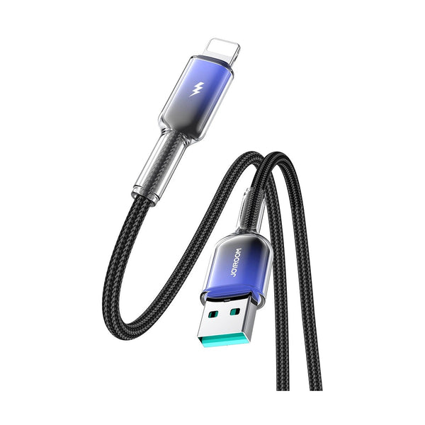 Joyroom - Crystal-Clear Series 3A Fast Charging Data Cable (USB-A to Lightning) 1.2m - Black