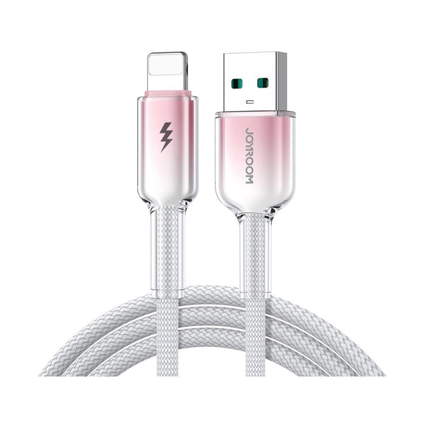 Joyroom - Crystal-Clear Series 3A Fast Charging Data Cable (USB-A to Lightning) 1.2m - White