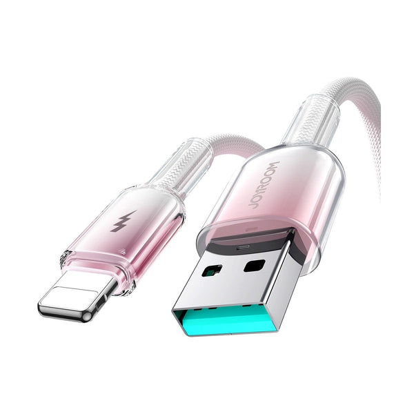 Joyroom - Crystal-Clear Series 3A Fast Charging Data Cable (USB-A to Lightning) 1.2m - White