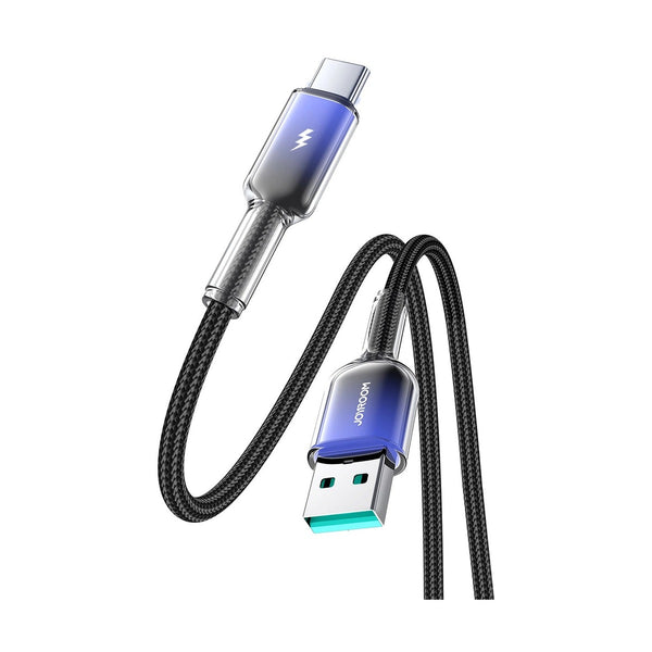Joyroom - Crystal-Clear Series 3A Fast Charging Data Cable (USB-A to Type-C) 1.2m - Black