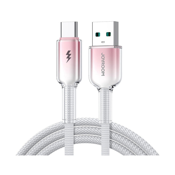 Joyroom - Crystal-Clear Series 3A Fast Charging Data Cable (USB-A to Type-C) 1.2m - White
