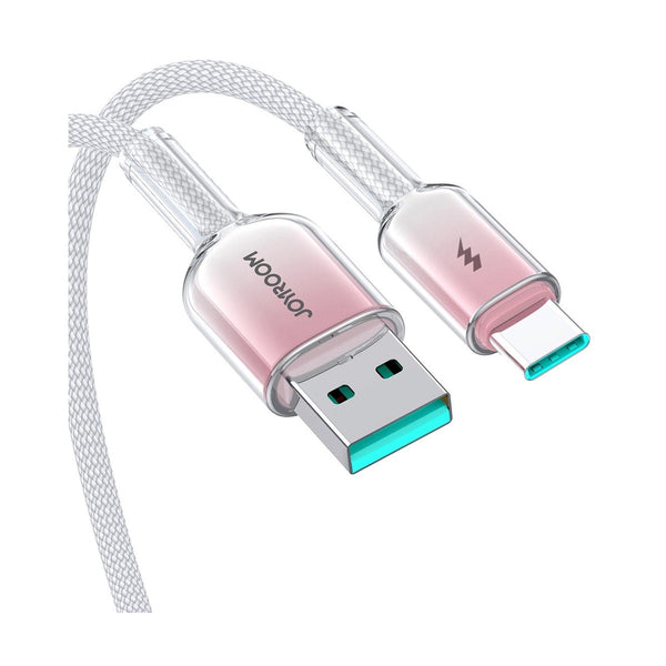 Joyroom - Crystal-Clear Series 3A Fast Charging Data Cable (USB-A to Type-C) 1.2m - White