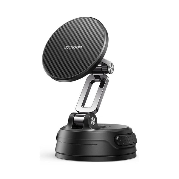 Joyroom - Gel Suction Cup MagSafe Foldable Car Phone Mount - Gunmetal Black