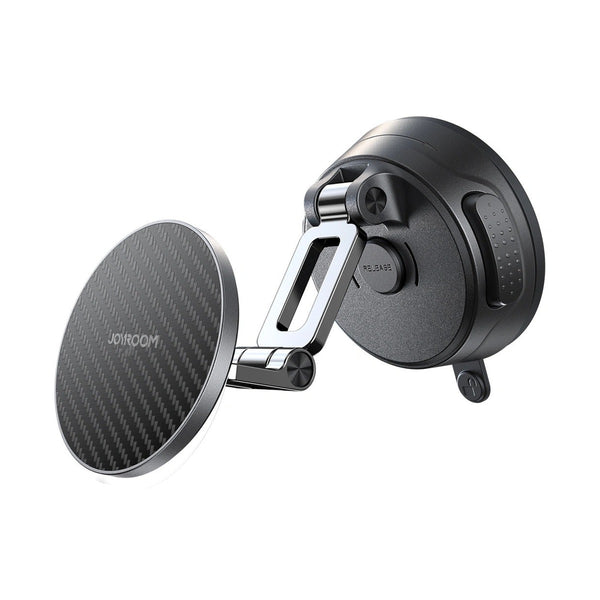Joyroom - Gel Suction Cup MagSafe Foldable Car Phone Mount - Gunmetal Black