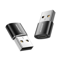 Joyroom - USB male to Type-C female adapter - 2pcs - Black