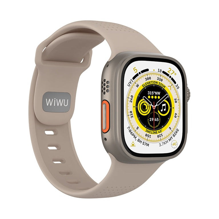 Wiwu Comf Secur Watch Band White - Breathable Fluororubber Strap