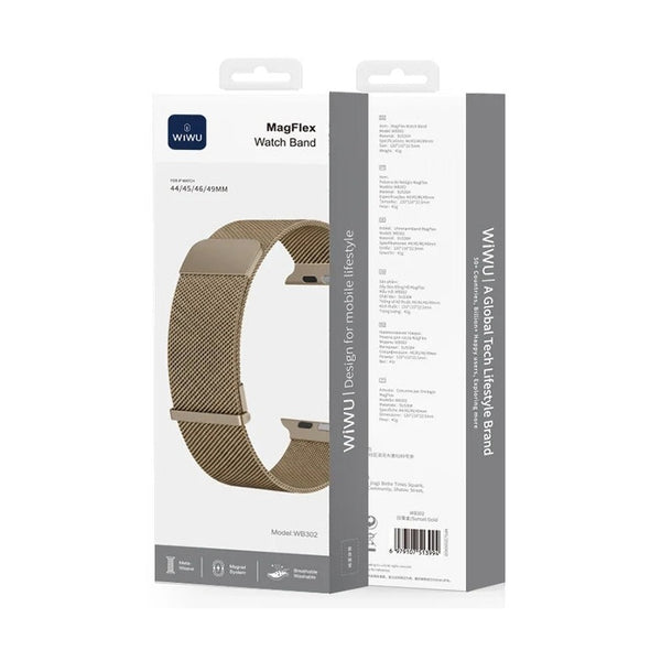Wiwu - MagFlex Review: The Magnetic Stainless Steel Apple Watch Band That Changes Everything - SUNSET GOLD
