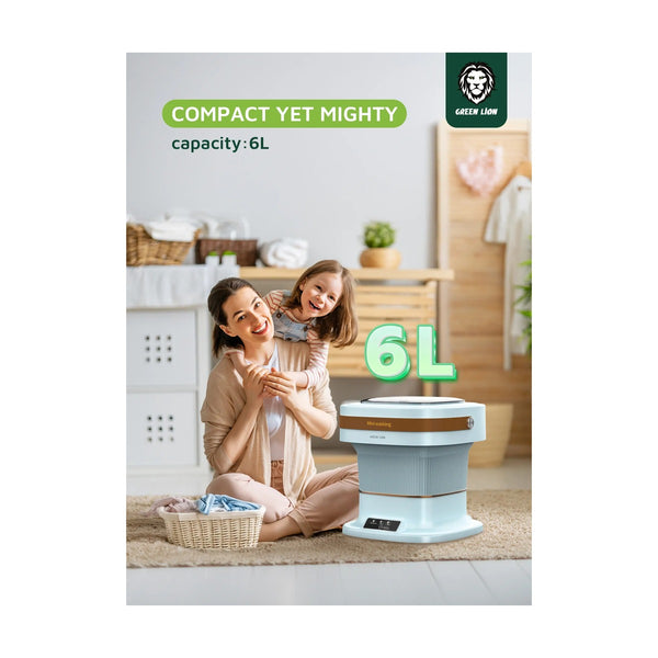 Green Lion Portable 6L Washing Machine - Blue