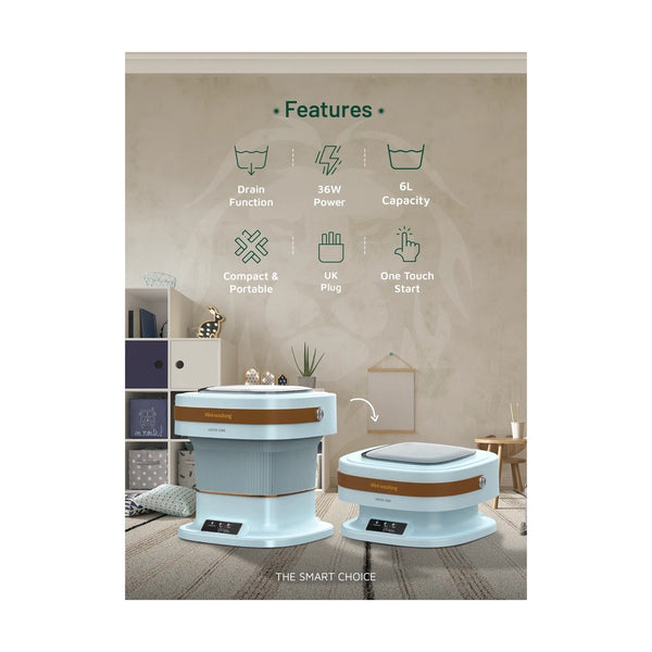 Green Lion Portable 6L Washing Machine - Blue