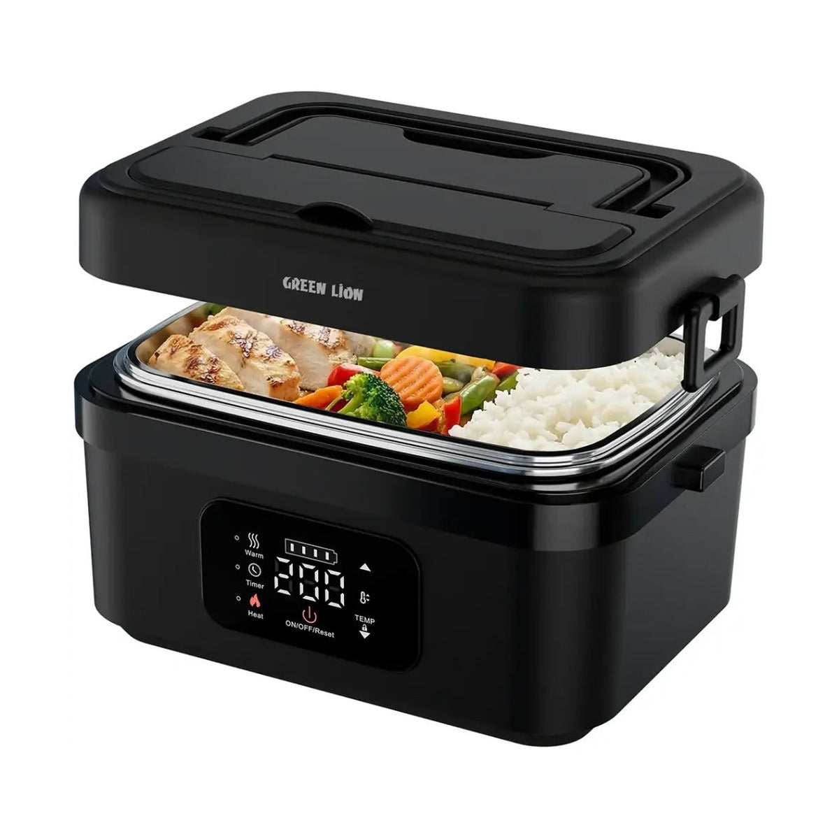 Green Lion Portable Lunch Box Ll Rechargeable 8000mAh -Black