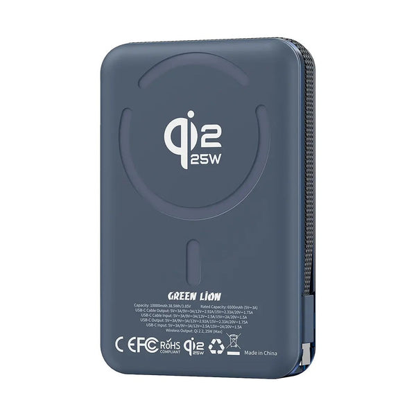 Green Lion Wellington 10000Mah Magsafe Power Bank PD 35W - Blue
