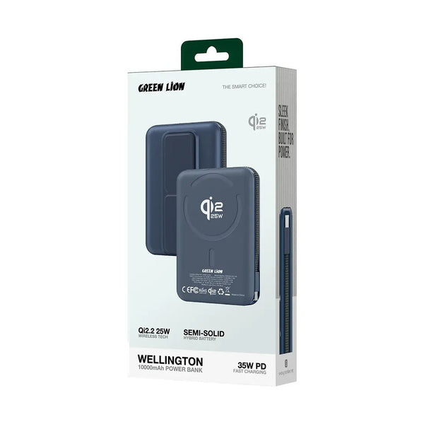 Green Lion Wellington 10000Mah Magsafe Power Bank PD 35W - Blue
