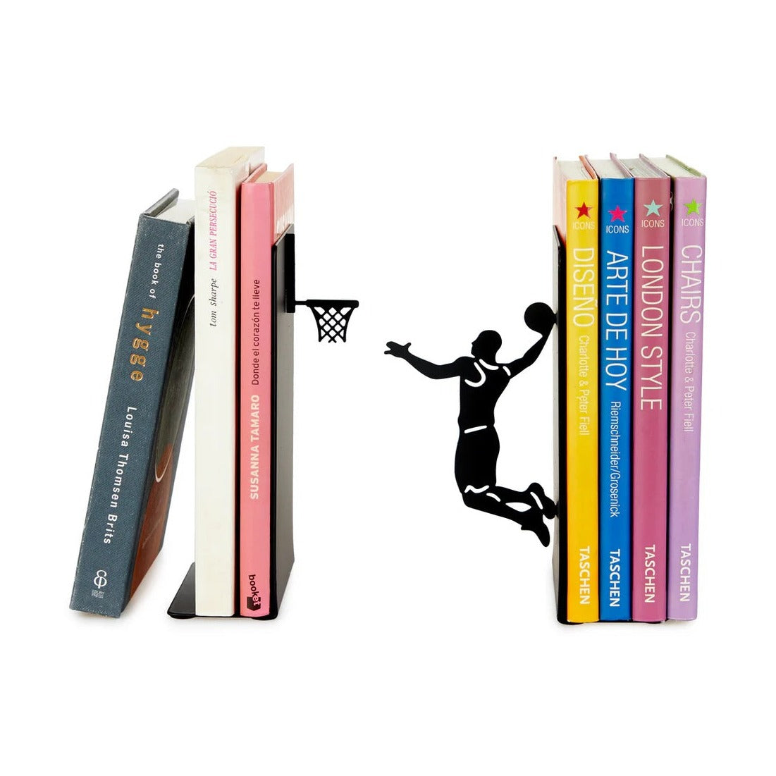 Balvi Bookend,Slam Dunk,black,metal