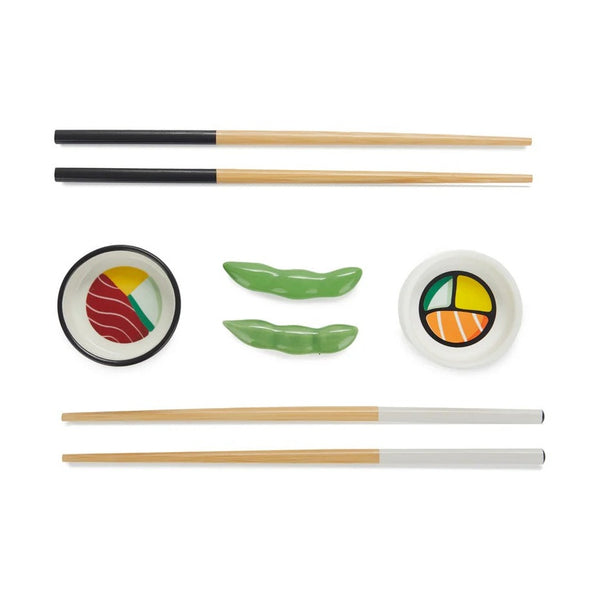 Balvi Sushi set,Oishii,white/black,ceramic