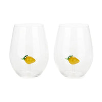 Balvi Glass set,Botanical Lemon,x2,yellow,glass