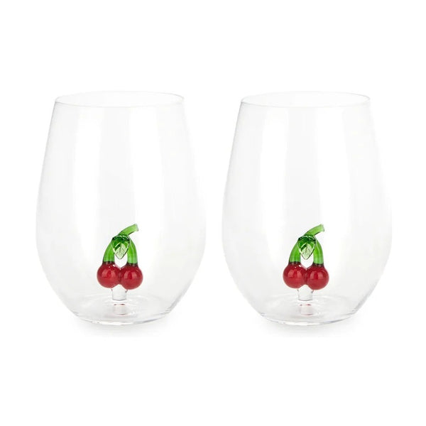 Balvi Glass set,Botanical Cherry,x2,red,glass