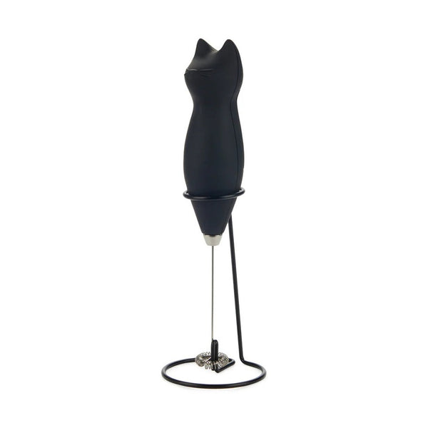 Balvi Milk frother,Meow,black,2xAA,plastic/metal