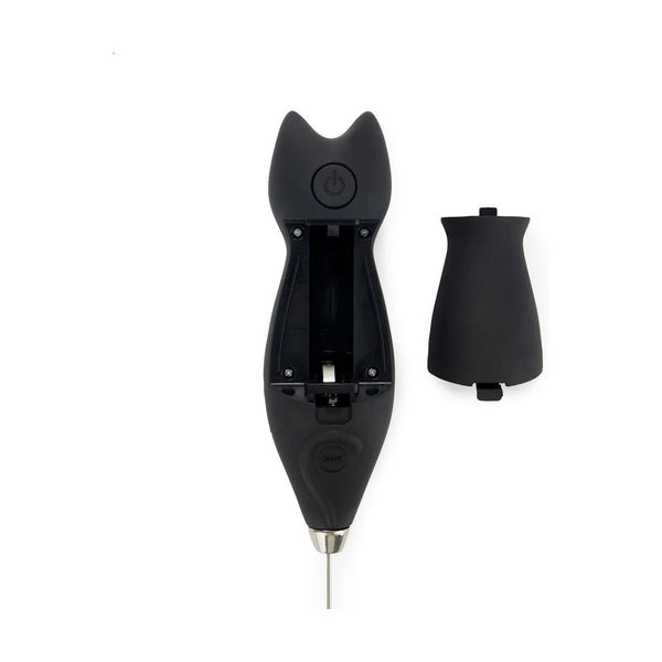 Balvi Milk frother,Meow,black,2xAA,plastic/metal
