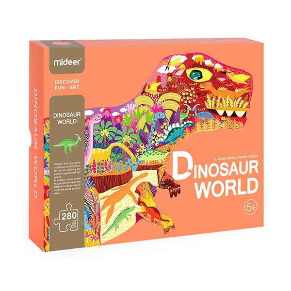 Mideer - Mideer - Large Animal-Shaped Puzzle Dinosaur World
