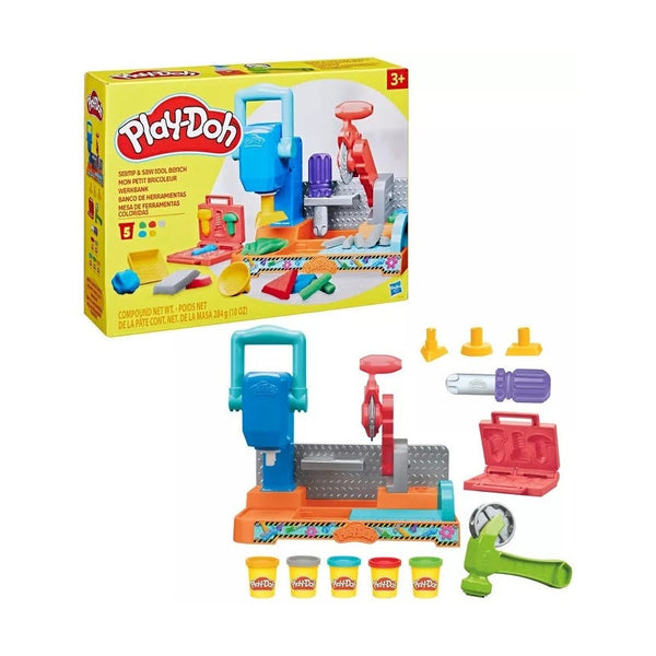 Playdoh Stamp and Saw Tool Bench Playset