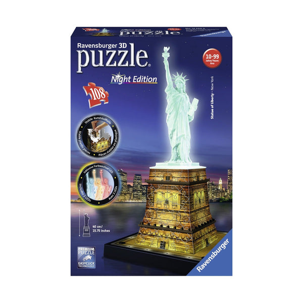 Ravensburger 3D Statue Of Liberty - Night Ed. 108 Pcs