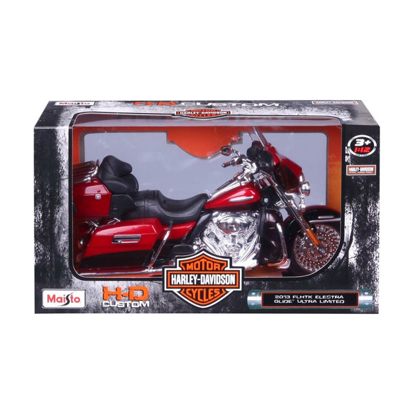 Maisto - 1:12 H-D Motorcycles, Assorted (Steerable Fork, Moveable Side Stand)