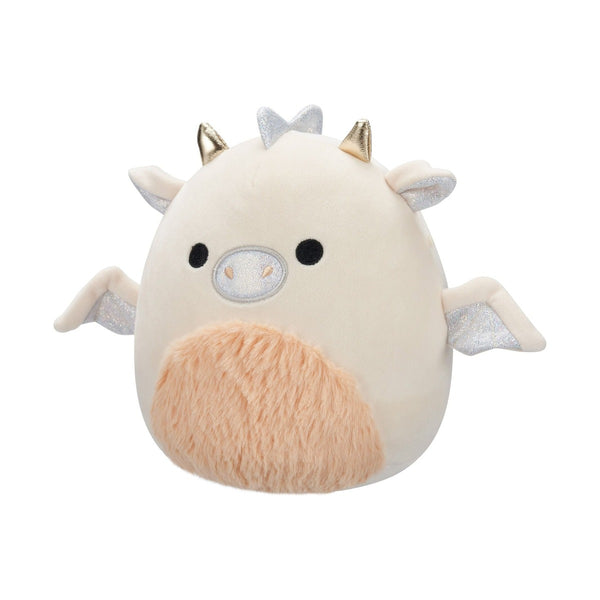 SQCR - Little Plush 7.5" Squishmallows - Buck Cream and Peach Dragon with Fuzzy Belly
