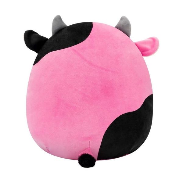 SQCR - Medium Plush 12" Squishmallows Pollyanna - Black and Pink Cow W/Mischievous Eyes