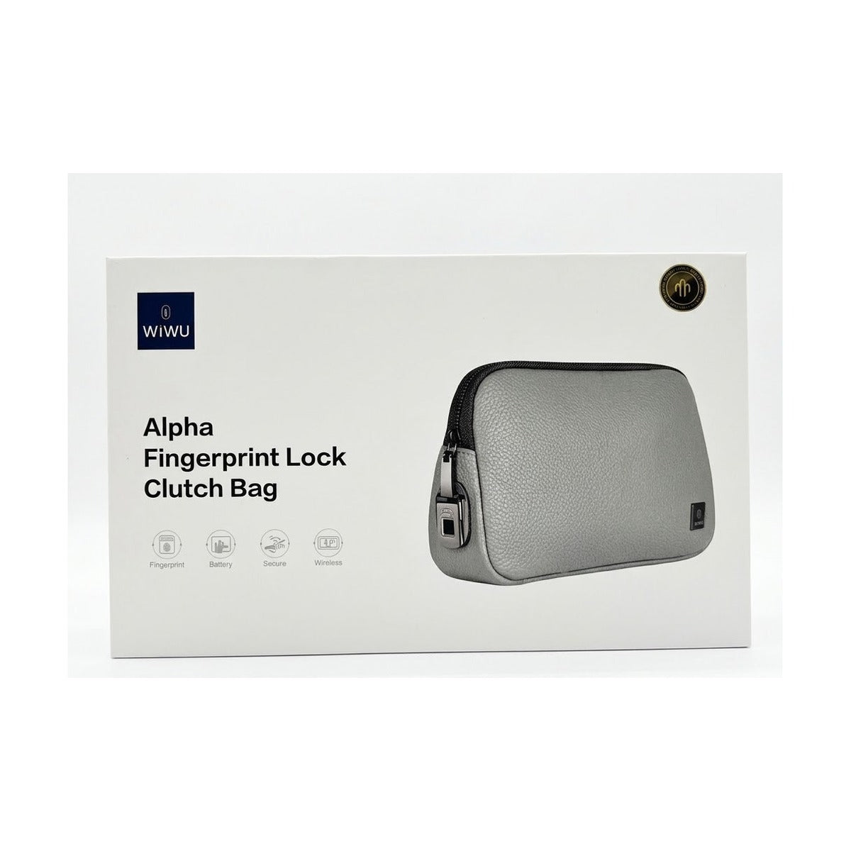 Wiwu - Alpha Fingerprint Lock Clutch Bag, Grey