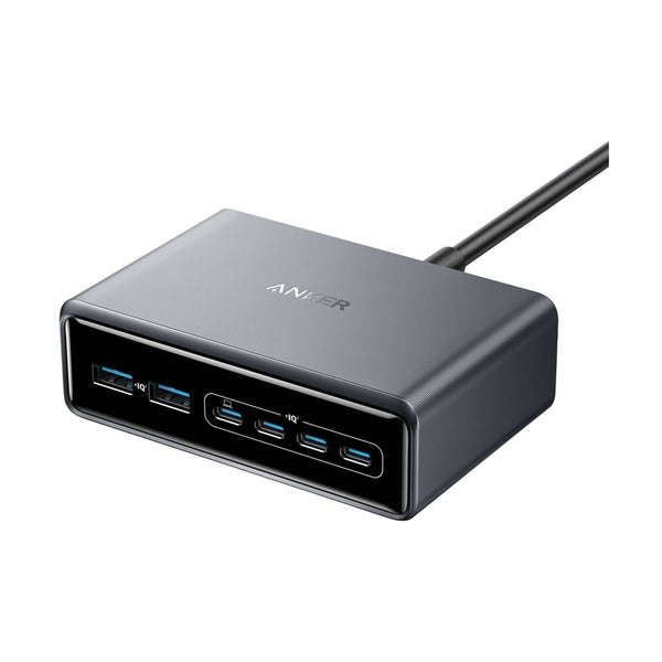 Anker - Prime Charger (200W, 6 Ports, Gan) Grey